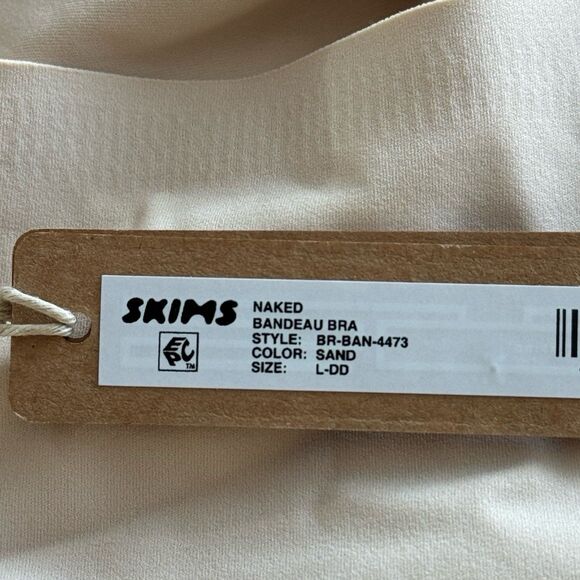 Skims Naked Bandeau Bra Sand Size L-DD - Picture 7 of 7